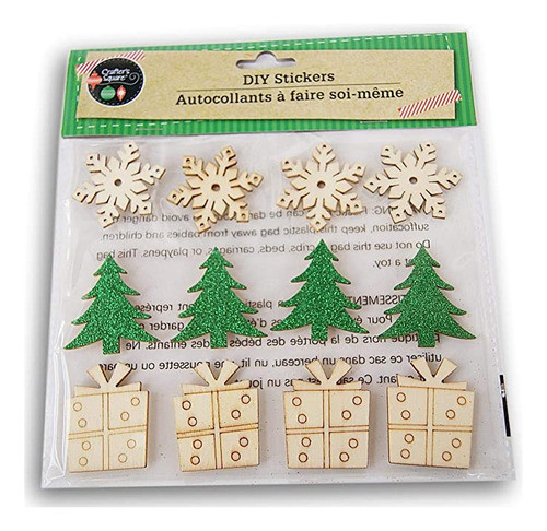 Pegatinas De Madera Para Manualidades, Copo De Nieve, &aacu. 0