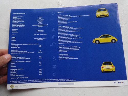 Folleto Agencia Antiguo Vw New Beetle No Manual Catalogo 1