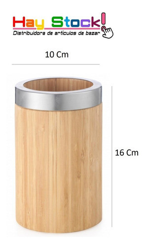 Porta Cubierto Utensilios Cubiertero Cilindrico  Bamboo Hsk 1