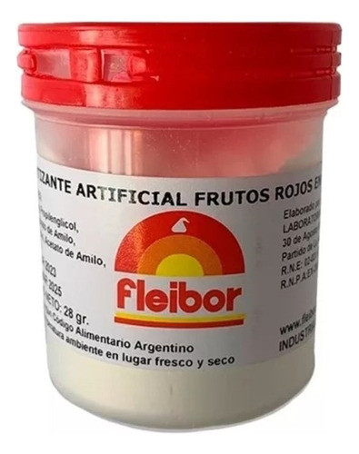 Esencia En Polvo Sabor Frutos Rojos Fleibor 28 Grs 0