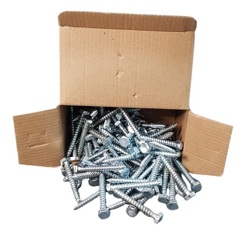 100 Tornillos Tirafondo Hexagonal Zincado 5/16 X 2´´ - 50mm 1