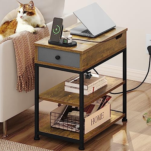 Mesa Auxiliar Estación De Carga, Mesa Auxiliar Tapa Ab... 1