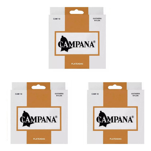 Encordado Para Guitarra  Campana Cristal Cam10 X3 Encordados 0