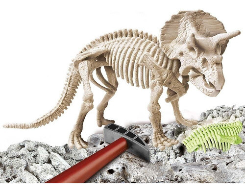 Archeo Jugando Kit Excavacion Triceratops Brilla Clementoni 1
