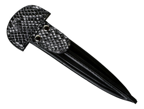 Vaina Para Cuchillo De Cuero Diseño Víbora Negra 14 Cm 0
