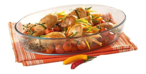 Fuente Asadera Oval 4lts Vidrio Templado Horno Freezer Bz3 0