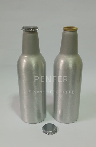 Botella Aluminio 355 Ml C/ Tapa Corona  ( Pack Por 10 ) 0