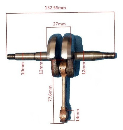Cigueñal Para Motosierra 38cc China Gamma Niwa 1
