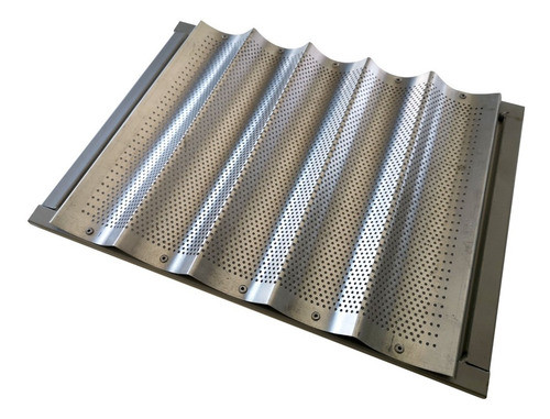 Bandeja 60x40 Cm Baguettera Con Ondas Lata Baguette Pan 0