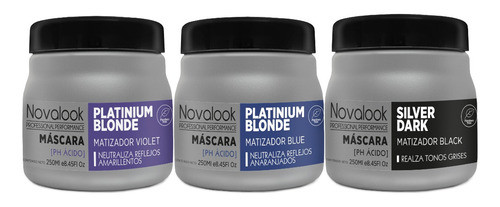 Mascara Matiza Violeta Negro Azul  Kit X3 250ml Novalook 0