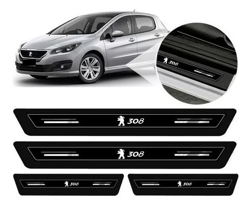 Cubre Zócalo Protector Peugeot 308 Negro 0