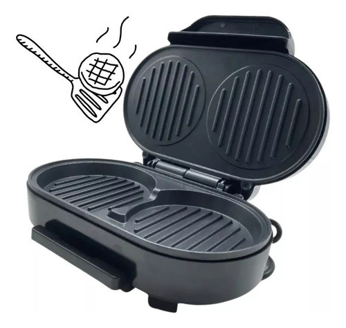 Hamburguesera Eléctrica Kanjihome 900w 2 Hamburguesas 1