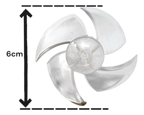 Repuesto Turbina Hélice Ventilador Seca Pelo Varios Mod- 2mm 1