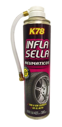 Infla Sella Repara Pinchadura Neumatico Auto Moto 4x4 K78 0