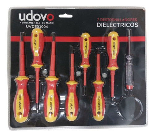 Set 7 Destornilladores Dieléctricos Udovo + Buscapolo 0