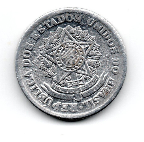 Brasil Moneda 1 Cruzeiro Aluminio Año 1960 Km#570 1