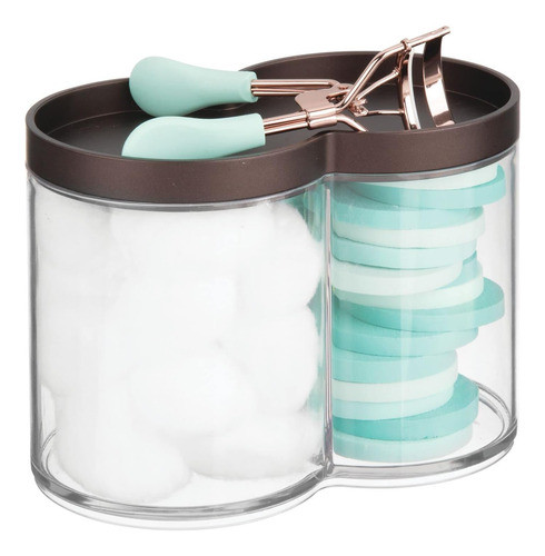 Organizador De Doble Compartimento Mdesign Transparente 0