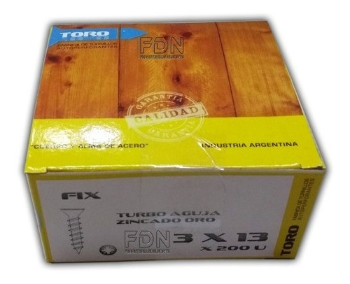 Tornillo Fix 3 X 13 - Caja X 200u - Dorados - Fdn 0