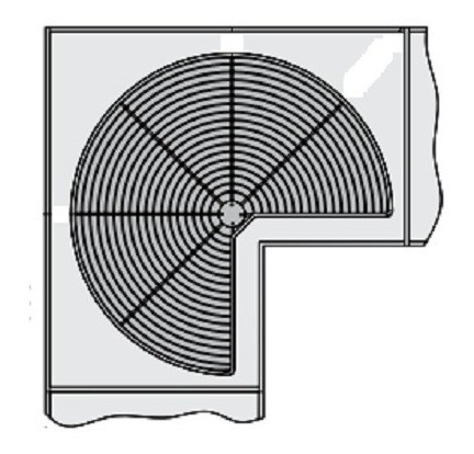 Accesorio Canasto Giratorio 3/4 Bajomesada D 70cm - Blanco 1