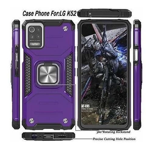 Funda Violeta Para LG K52/LG K42/LG Q52/LG K62/LG K53 1