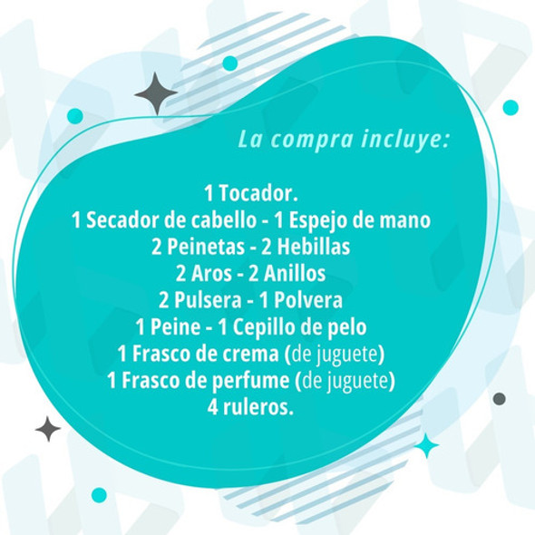 Nuevo Set Tocador De Belleza Gloria De Juguete Nenas Niñas 1