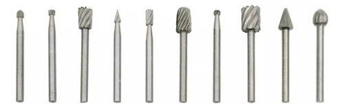 Juego Kit Set De 10 Fresas Para Metal 3,2mm De Carburo 1/8 1