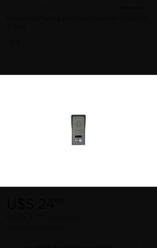 Panel Metalico Para Portero Electrofon Ext-2013a 0