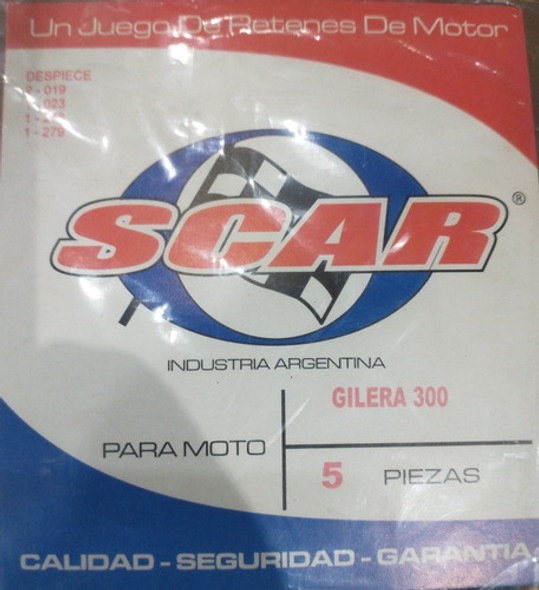 Juego De Retenes De Motor Para Gilera 300 Antigua 1