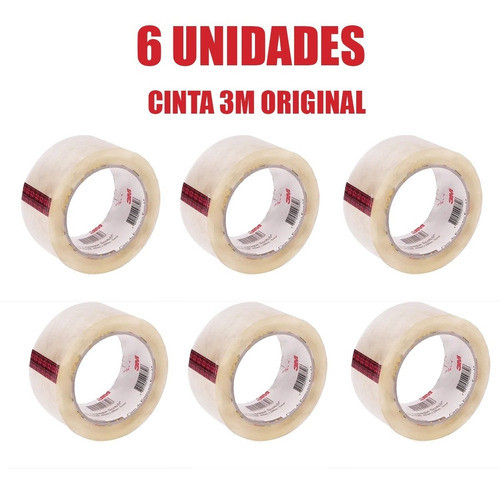 Cinta Embalaje Transparente 3m 48mm X 100 Mts X 6 Unidades 1