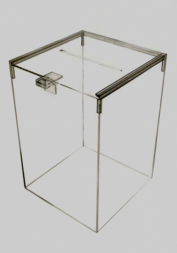 Urna Acrilico Sorteo Buzón Sugerencias Rifa 30 X 30 X 30 Cm 0