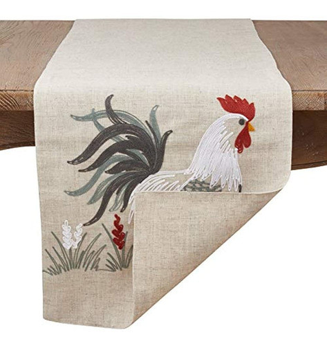 Camino De Mesa Bordado Gallo De La Coleccion Lifestyle De S 1