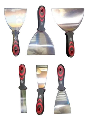 Set Kit X 6 Espatula Bulit Copa Inoxidable Ergo Para Durlock 0