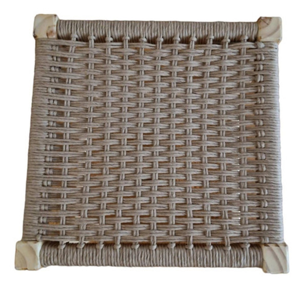 Banqueta Pino Laqueado Asiento Encordado Hilo Craft 1 Banqueta Pino Laqueado Asiento Encordado Hilo Craft 1