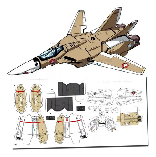 Vf-1a Dixon-kakizaki Robotech Papercraft 0