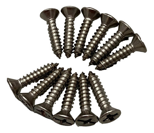 Tornillos Parker De Acero Inoxidable 12x1  (25 Mm.) - 12 Un 0