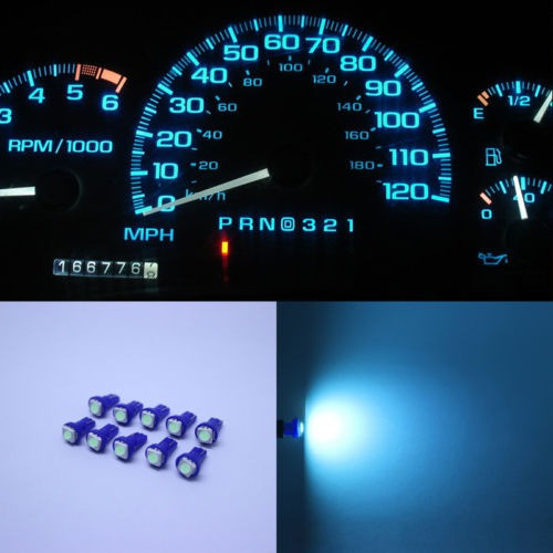 10 X T5 Azul Hielo 73 74 W1.2w Instrumento Tablero Speedo Bo 1