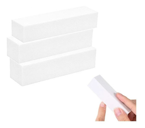 Bloque Pulido Uñas Esculpidas Acrilicas Gelificadas Blanco 0