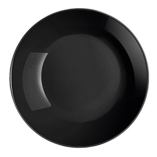 Plato Hondo Vidrio Templado - Negro 1