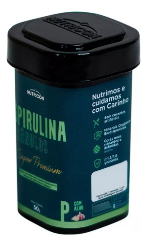 Alimento Nutricon Spirulina Granulos 50g Peces Acuario 1