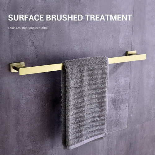 Set De 4 Accesorios Para Baño Dorado Cepillado Trustmi -8bh 1