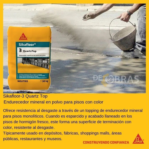 Sika Mortero Espolvoreo 25kg Sikafloor 3 Quartz 1