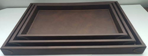 Bandeja Ecocuero Clásica Wengue30x45ideal Regalo Empresarial 1