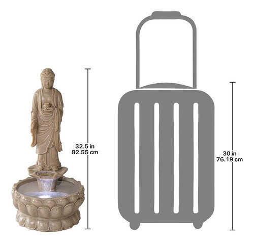 Fuente De Agua De Decoración Asiática Con Luz Led - Earth Wi 1