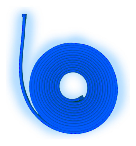 Kit Completo Cinta Tira Led Neon Flexible 5 Metros Azul 0