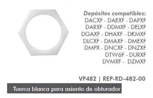Repuesto Ferrum Tuerca Para Valvula Descarga Vp482 1