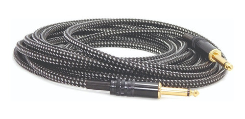 Cable Guitarra Electrica Bajo Plug De Lujo Textil 6 Mts Hamc 0
