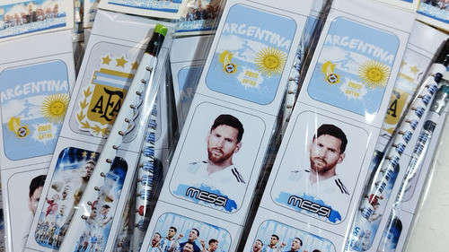 Souvenir X20, Lapiz Con 6 Sticker X Sobre Seleccion Argentin 1
