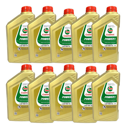 Aceite Castrol Power 1 4t 15w50 Semi Sintetico X 10 Litros 0