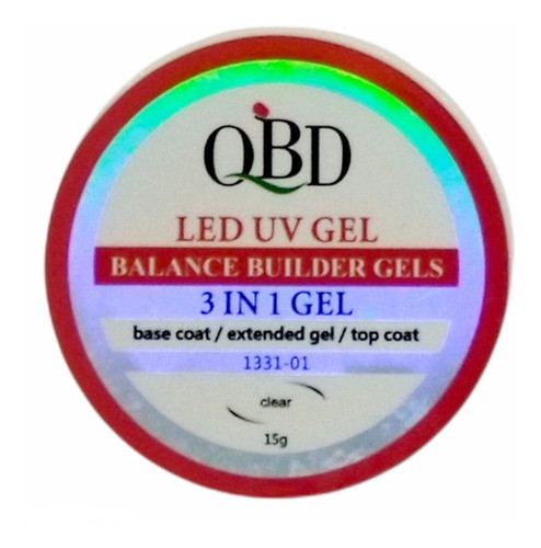 Qbd Gel 3 En 1 Construcción /base /top - Led Uv Gelificadas 1