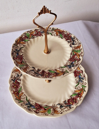 Plato De Masas Dos Pisos Porcelana Inglesa Royal Doulton 1